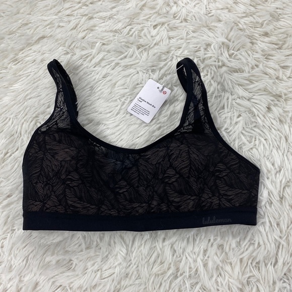 NWT Lululemon Shadow Mesh Bra *Leaf Black / Muse - Picture 1 of 5